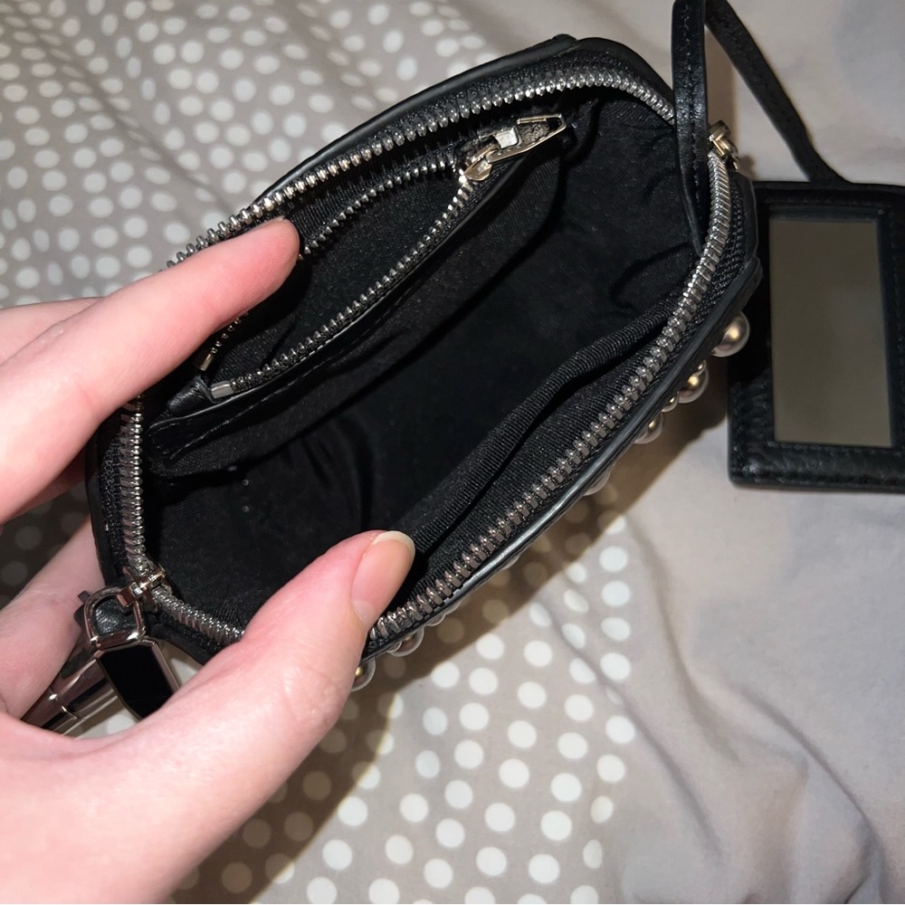 Alexander wang black leather studded clutch wristlet - Picture 4 of 8